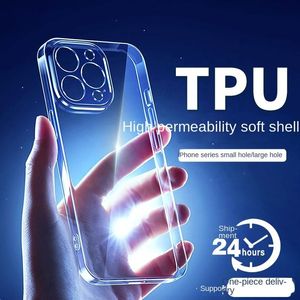 غلاف الهاتف الخليوي الشفافة الغلاف الخلفي الصدمة TPU Silicone لينة لحالة iPhone لـ Apple iPhone 15 14 13 Pro Max 12 Covers