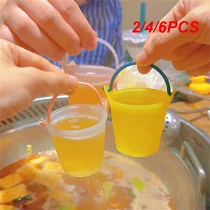 Tumblers 2/4/6PCS Mini Beer Mug Available In Multiple Colors Creative Design Thickened Base Portable Easy To Clean Drinking Utensils