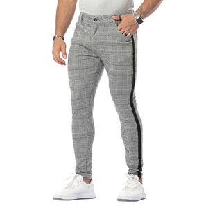 Return To The Ancients Street Fashion Brand Casual Men's Small Foot Checkered Pants