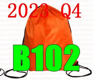 Senaste 2023 Q4 BB 102 DrawString Bag BB102 Beltvattentät ryggsäckskor Kläder Yoga Running Fitness Travel 240227