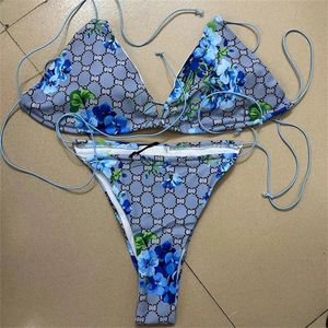 Kobiety nadruk moda mody lady bikini set świąteczne oddychające elastyczne dziewczęta stroje kąpielowe osobowość seksowna biknis list