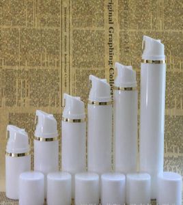 100pcs 30ml 50ml 80ml 100ml 120ml 150ml Gold Line Airless Vacuum Pump Lotion Bottle With White Cosmetic Bottle9353995