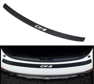 PU leather Carbon fiber Stying After guard Rear Bumper Trunk Guard Plate Car Accessories For Mazda CX5 CX5 201220159138808