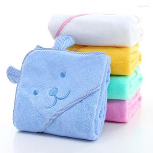 Koce Śliczne bawełniane kreskówki dla dzieci z kapturem ręcznik dla dzieci kąpiel poncho grube urodzone dzieci koc