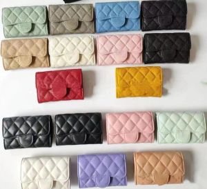 Mini Pure Color Purse Wallet Zipper Bag Women's Chain Wallets Leather Card Holder Pocket Short Girl Wedding Party Tote Bags C261l