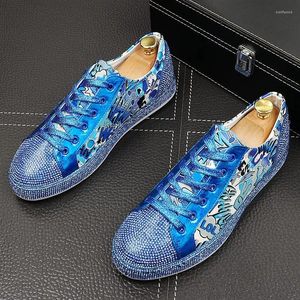 Casual Shoes High Quality Fashion Men Rhinestone Green Silver Mixed Colors Causal Loafers For Mens Driving Bottom Rubber Wedding