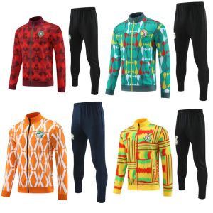 2023 24vory Coast Maroko Ghana Senegal Bunt TrackSuits Sets Men Men Outdoor Football Suits Stome Kurty Kurtki sportowe wędrówki Soccer Training Suit