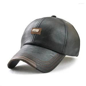 Ball Caps JAMONT Versatile Men Leather Baseball Cap Wholesale Spring Hat