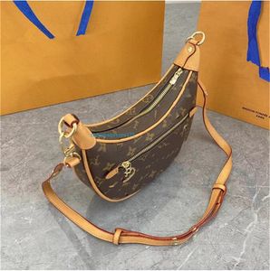 Topp lyxig axelväska designers handväskor pursar väska brun blomma kvinnor tote varumärke läder crossbody väska brun pläd