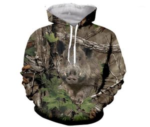 Men039s Hoodies Sweatshirts Camo Hunting Animals Wild Boar Fashion Long Sleeves 3D Print ZipperHoodiesSweatshirtsJacketMe4295752