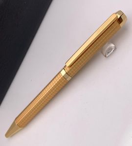 Luxury Pen Gift Metal Hexagonal rutnät rutig Röd träglåda Klassiska kulspetsar för att skriva leveranser6112656