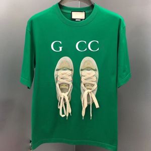 T-shirt Designer Lace-up Shoes Plus size T-shirt Summer men's loose trend fashion all matching Instagram Male and female couples with half sleeve size s to 6xl