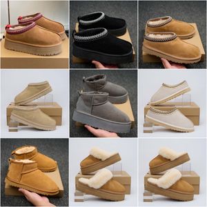 Tazz Slippers Australia Boots Designer Women Tasnow Winter Sheepskin Boots Platform Fur Slipper Womens Classic Ultra Mini Suede