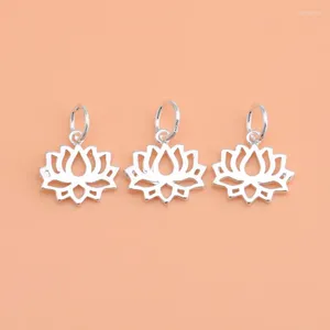 Charms S925 Sterling Silver DIY Armbandsmycken Tillbehör Nackband Lotus Pendant för kvinnor