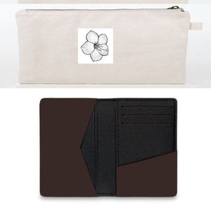 Väskor bagagetillbehör Brown Flower Mo Macass Pocket Organizer M60111 Bomull Plånbok som inte säljs separat kund O257W