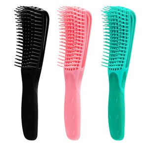 Detangling Borste för naturligt hårhår Detangler Brush för Afro America 3A till 4C Kinky Wavy Curly Coily Hair for Wetdry4364026