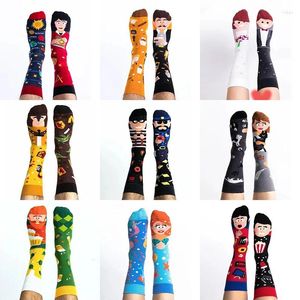 Men's Socks Fun AB Style Couple Mandarin Duck Happy Colorful Trend Character Animal Creative Hight Quality Women Men Harajuku Sport