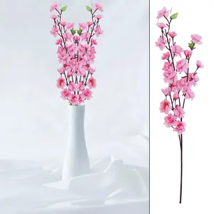 Flor de seda artificial do pêssego cor-de-rosa da simulação das flores decorativas para o cravo das grinaldas