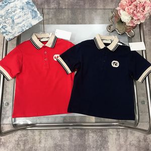 England barn flickor pojkar polos tees mode sommaren vänd ner krage lyxig designer korta ärmar jumper tshirts topps childrens baby flicka pojke kläder