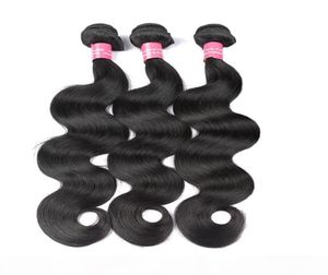 Indian Body Wave Hair 3 eller 4 Bundles Indian Virgin Hair Body Wave Gagaqueen obearbetad våt och vågig indisk mänsklig hårväv Bundl3377744