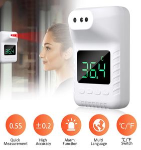 Whole K3X Noncontact Digital Thermometer Temperature Instruments Hanging Wall Mount LCD Display IR Infrared Counter Sensor Hi2436387