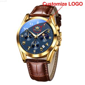 Oem Custom Quarzuhr Marken Geschäft zum Verkauf Uhren für Männer Marken Casual Lederarmbänder Mondphasenuhr für Männer