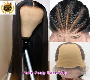 13x6 Invisible Fake Scalp Wig Deep Part Lace Front Human Hair Wigs Pre Plucked Remy Glueless Transparent Lace Wigs3183662