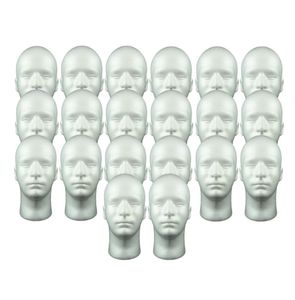 20x Male Styrofoam Mannequin Head Display Model Manikin Head for Wig Glasses3248049