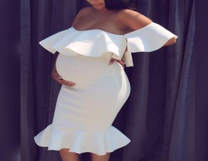 Flounce Maternity Dresses For Po Shoot Maternity Pography Props Dresses For Pregnant Women kläder Graviditetsklänningar SH190919930009