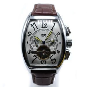 Luksusowa sukienka marki skórzane paski automatyczne zegarki mechaniczne datą biznesowy projekt wojskowy męski zegar zegarowy na rękę renogi240n