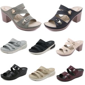 2024 scarpe da donna estive Sandali tacchi bassi Superficie in mesh Tempo libero Mamma Nero bianco rosso verde taglia grande 36-42 O8 GAI