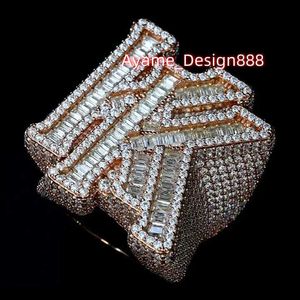 Modestile Pass Diamond Tester Silber vergoldet Vvs Moissanit Dimoand Custom Hip Hop Herren Pinky Diamond Iced Out Ring