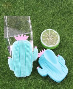 Fashion Cactus Silicone Beauty Massage Washing Pad Facial Exfoliating Blackhead cute Face Brush Tool Soft Deep Cleaning Skin Care3326581