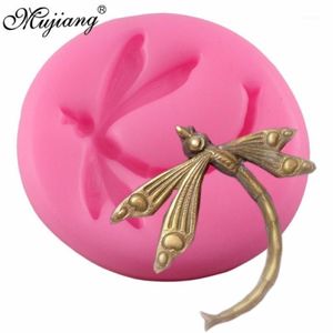 Mujiang libélula molde de silicone fondant bolo ferramentas de decoração doces moldes de chocolate 3d artesanato sabão jóias pingente resina moulds1259b