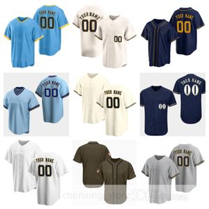 Camisa de beisebol costurada 2024 99 Gary Sanchez 64 Vinny Capra 79 Oliver Dunn 6 Owen Miller 14 Andruw Monasterio 3 Joey Ortiz 2 Brice Turang 16 Blake Perkins 74 Roller