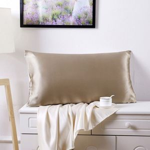 1PC 100% Nature Mulberry Silk Pillowcase Niestandardowa poduszka jedwabna satynowa poduszka do zdrowej standardowej królowej King Multicolor318y