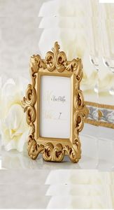 Resin Baroque Gold place card holder wedding birthday party po frame table decoration 50pcs lot wholes7865780