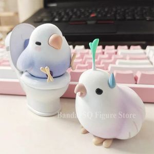 Kawaii Bad Birdie Blind Box Figure Animal Bird Bird Bird Dyspear Daess Bag Collection Model lalka Zabawki prezentowe Dekorowanie 240227