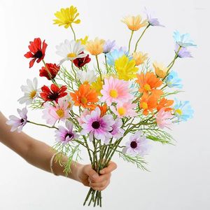 Decorative Flowers Yan Artificial Daisy Spring Picks Tall Forsythia Gerbera Stems For Home Floral Arrangements Indoor Room Decoration