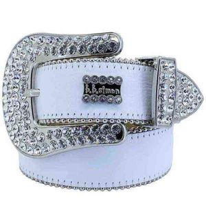 Designer 2022 Belt Bb Simon Belts for Men Women Shiny diamond belt white cintura uomo boosluxurygoods 7000280Z