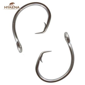 Hyaena 100 pz 39960 Ami da pesca in acciaio inossidabile Big Game Pesce Tonno Cerchio Esca Ami da pesca Taglia 80-150 240226