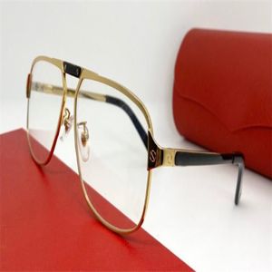 Nya modedesigner Optiska glasögon 0102 Square Frame Simple Retro Style Transparenta Linser kan utrustas med receptbelagd GLA187U