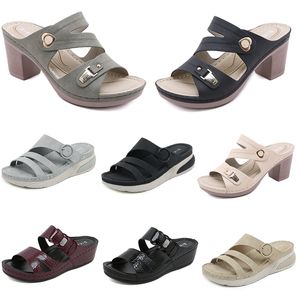 2024 scarpe da donna estive Sandali tacchi bassi Superficie in mesh Tempo libero Mamma Nero bianco rosso verde taglia grande 36-42 O6 GAI