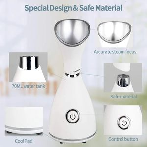 Portable Steamer Nano Face Steamer Warm Mist Home Skin Spa Steamers For Sinuses Acne Pores Cleanse Blackhead 240306