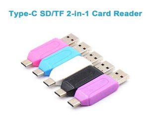 Leitor de cartão SD OTG 4 em 1 Adaptador USB 20 Flash Drive Leitor de cartão de memória inteligente Type C Cardreader1599863