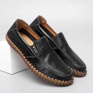 PARZIVAL Casual Shoes Leather 720 Genuine Men Boat Mens Loafers Moccasins Breathable Slip on Driving Plus Size 38-47 S 979 s