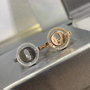 Модные кольца из стерлингового серебра 925 пробы на удачу для женщин, обручальное кольцо с кристаллами, танцевальные боковые камни, движущееся кольцо, французские ювелирные изделия для свиданий, 250 лет