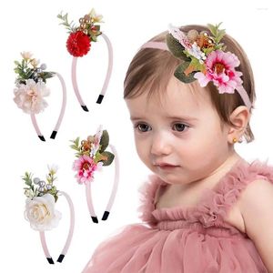 ヘアアクセサリー美しい幼児の子供たち飾り花柄のヘアバンドフープベビーガールズヘッドウェア