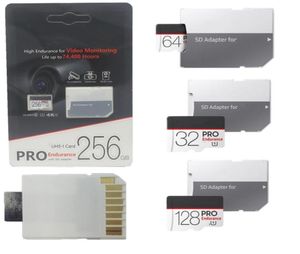 2020 32GB 64GB 128GB 256GB Mikro SD Kart TF Bellek Kartı Sınıfı 10 Yeni Evo UHSI ADAPTÖRÜ PAKET PAKETİ 30PCS3745830