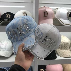 Cappello a becco d'anatra con fiori di pizzo alla moda e alla moda, protezione solare primaverile ed estiva e cappello di protezione solare per bambini, cappello da baseball coreano casual con strass femminile